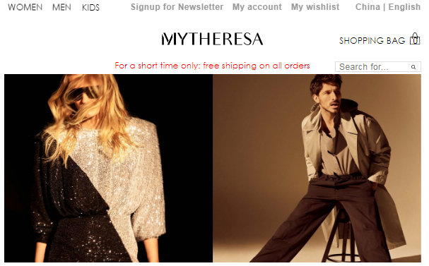 Mytheresa中文官网购物满€400免费直邮中国