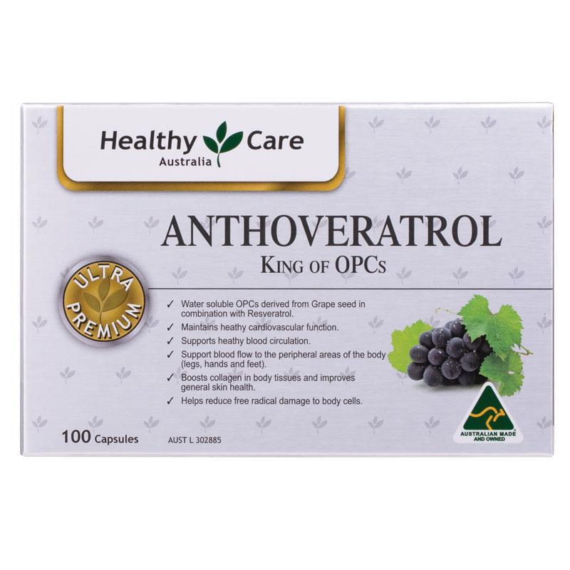 Healthy Care 原花青素葡萄籽 铂金版时光胶囊 100粒 含白藜芦醇 美白淡斑抗皱