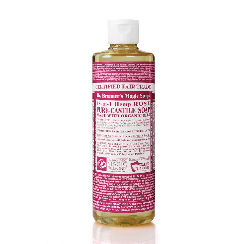 Dr Bronner's布朗博士 有机玫瑰精油8合1液体皂 洗手液 洁颜露 472ml