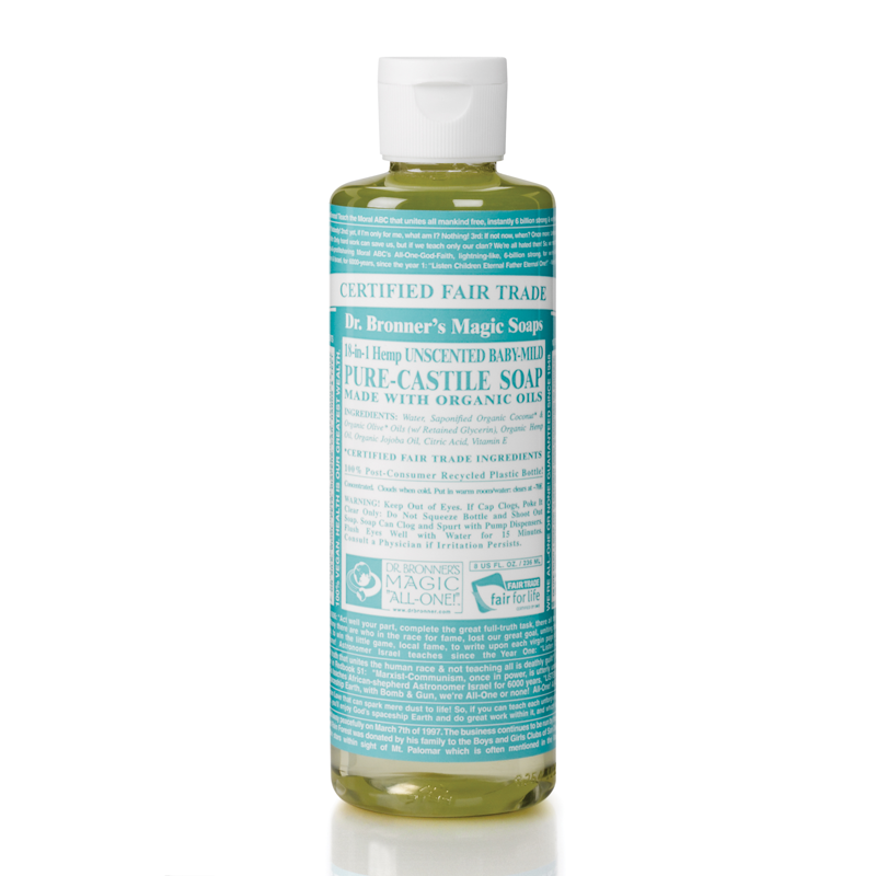 Dr Bronner's 布朗博士 有机温和婴儿 敏感肌8合1液体皂 洗手液 洁颜露 无香型 236ml