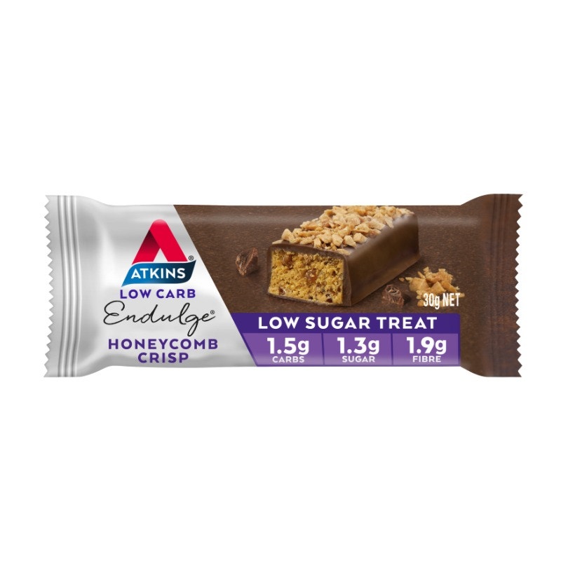 AtKins 低糖蜂蜜脆片巧克力代餐棒 15*30g 支 每支仅含1 5g碳水