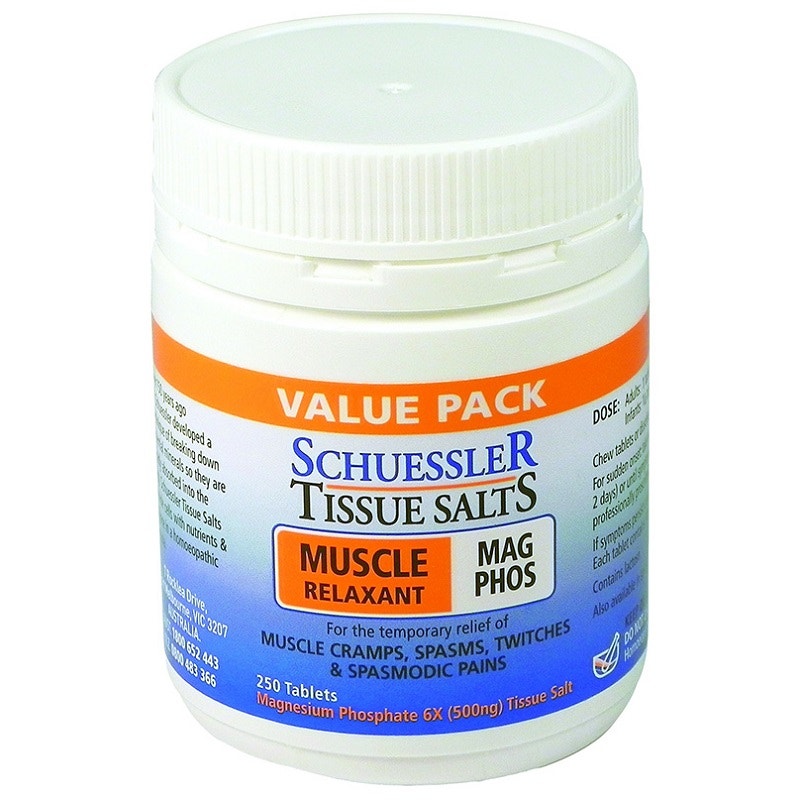 Schuessler Tissue Salts Mag Phos Muscle Relaxant Tab X 250