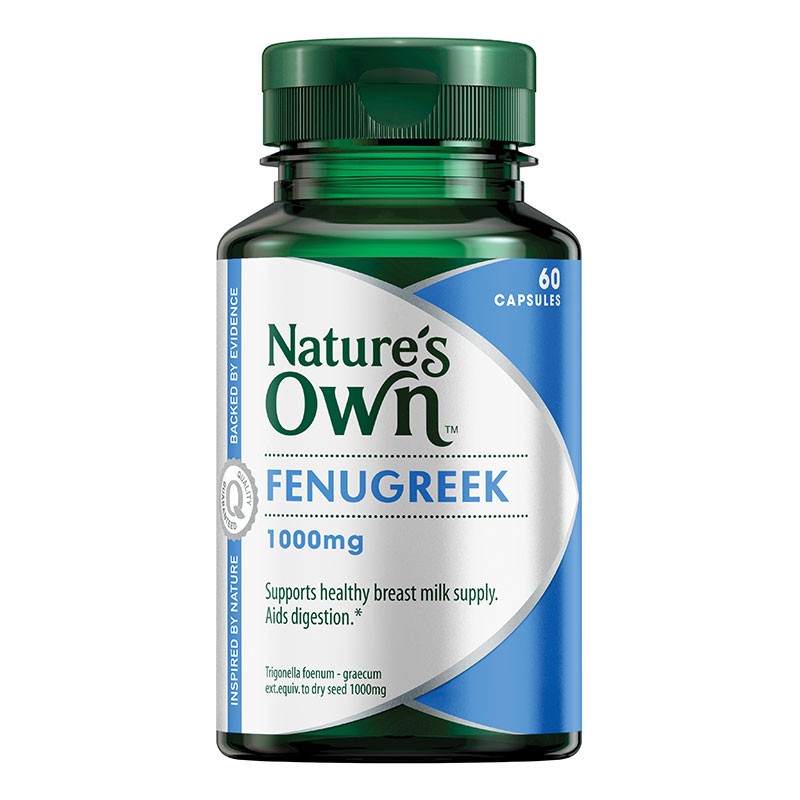 Nature s Own 1000mg葫芦巴籽催乳胶囊 60粒 疏通乳腺，温和催乳
