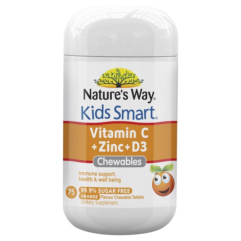 Nature's Way 佳思敏 儿童维生素C +锌+D3咀嚼片 75片
