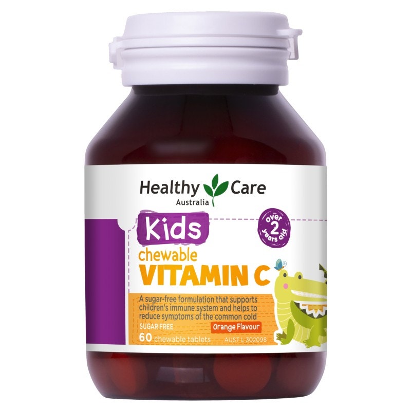 Healthy Care 儿童维生素C补充咀嚼片 香橙味 60片 2-12岁