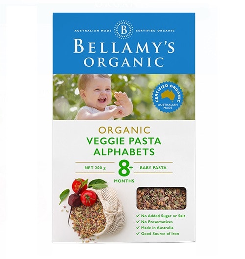 Bellamy s 贝拉米 婴幼儿辅食有机蔬菜字母意面 200g