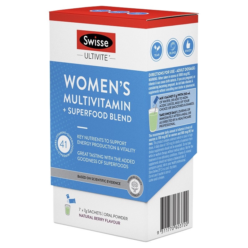 Swisse 女士多种维生素+超级食物复合营养粉 7gX7包