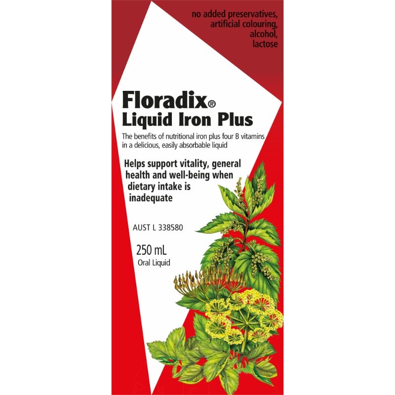 Floradix 草本萃取铁元素液 250ml（补充铁 和多种维生素 矿物质）