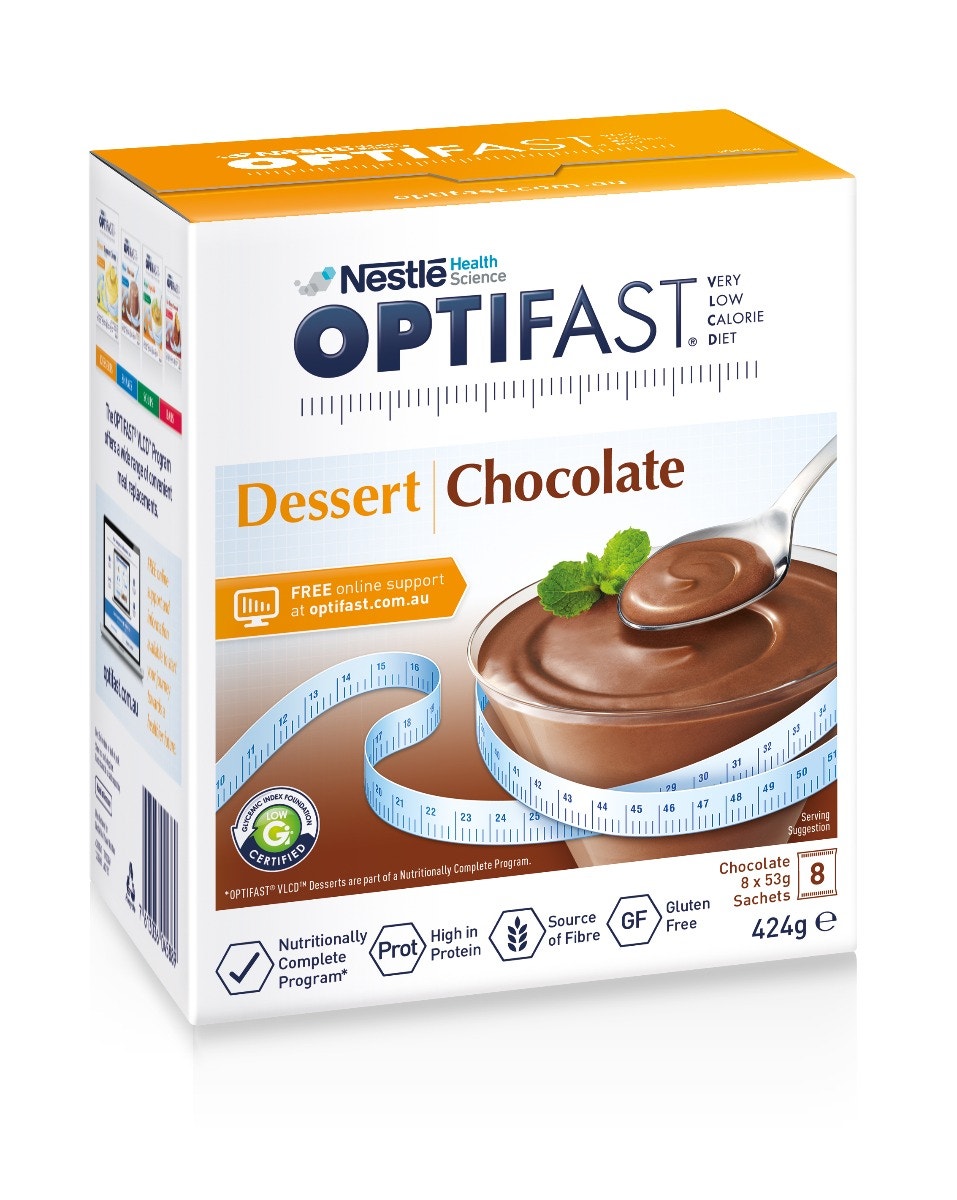 雀巢Optifast 澳洲巧克力慕思（零食低卡路里） 8包x46g
