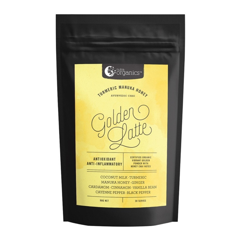 Nutra Organics 有机姜黄麦卢卡蜂蜜阿育吠陀混合营养粉 90g  拿铁咖啡