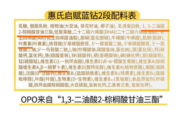 惠氏蓝钻启赋2段配料表