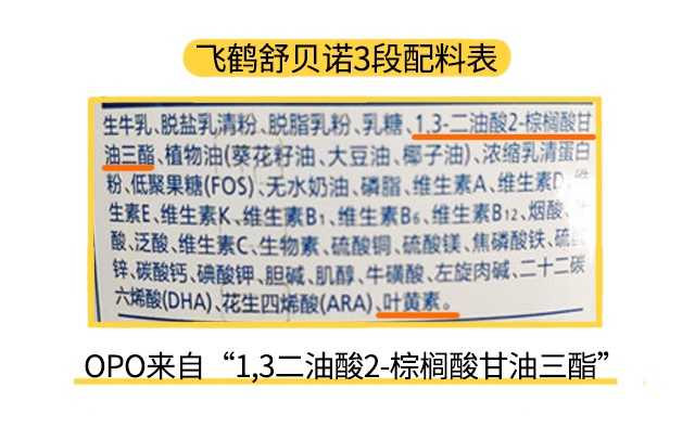 飞鹤舒贝诺1段配料表