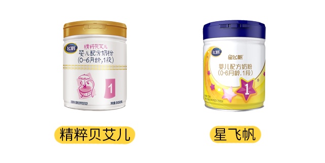 飞鹤星飞帆和贝艾儿产品图
