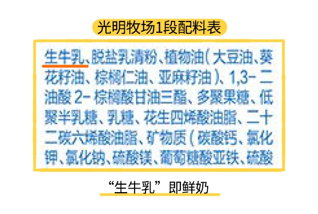 光明牧场1段配料表