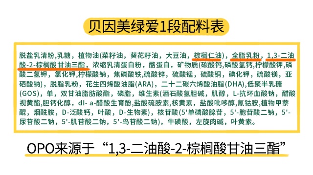 贝因美绿爱1段配料表