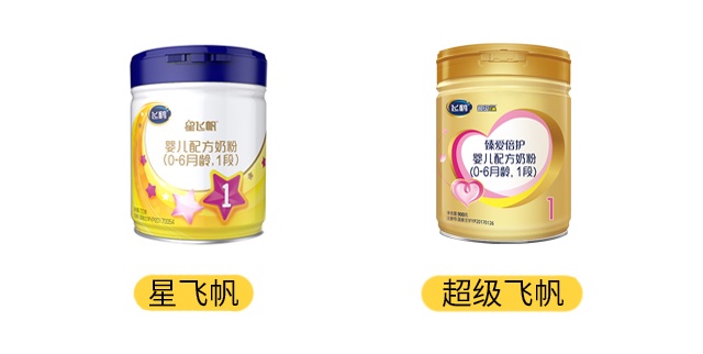 飞鹤星飞帆和超级飞帆产品图