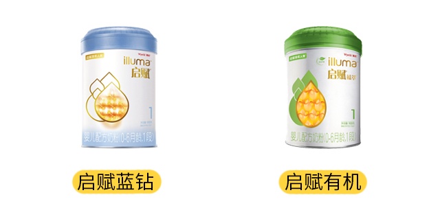 惠氏启赋蓝钻和启赋有机产品图