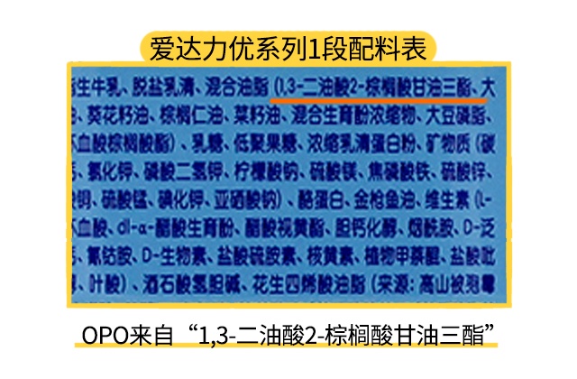 爱达力优系列1段配料表