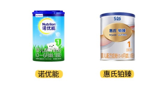 惠氏铂臻和诺优能产品图