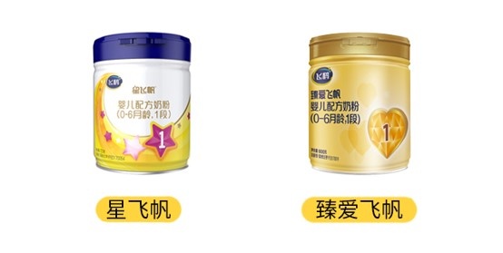 飞鹤星飞帆和臻爱飞帆产品图