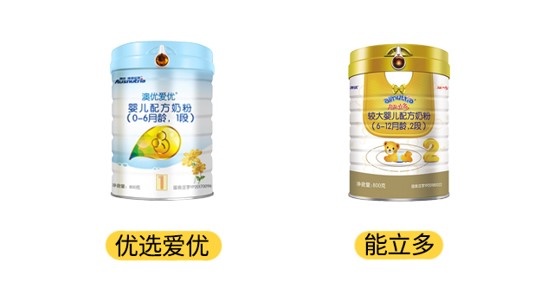 澳优优选爱优和能立多产品图