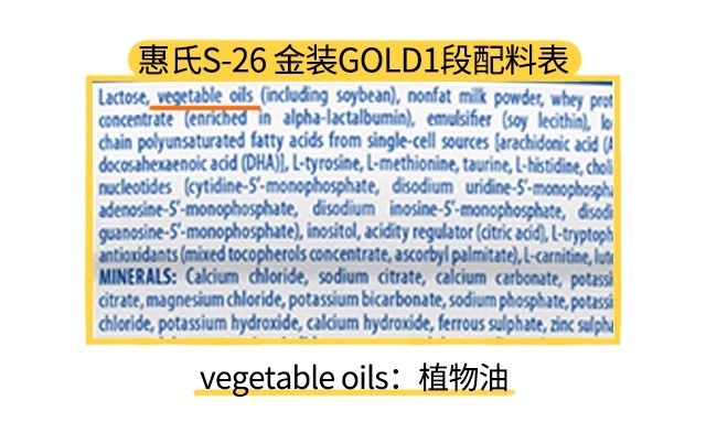 新西兰版s-26金装GOLD1段配料表