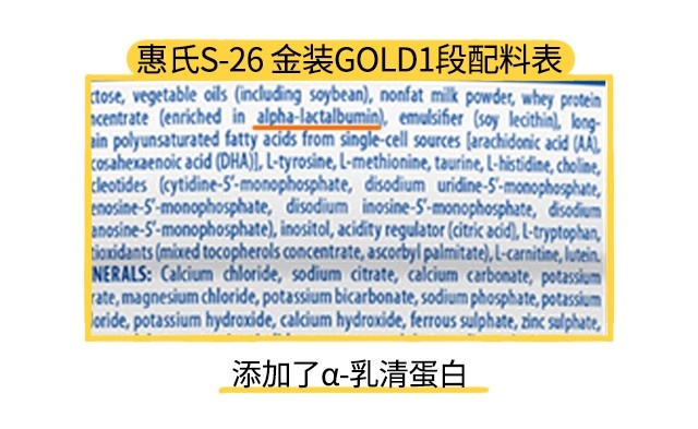 新西兰版s-26金装GOLD1段配料表