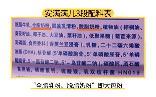 安满满儿3段配料表