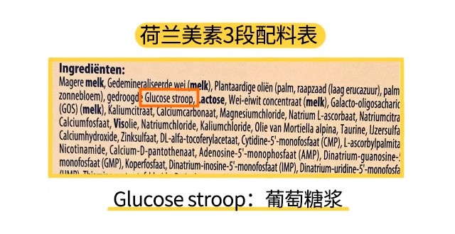 荷兰美素3段配料表