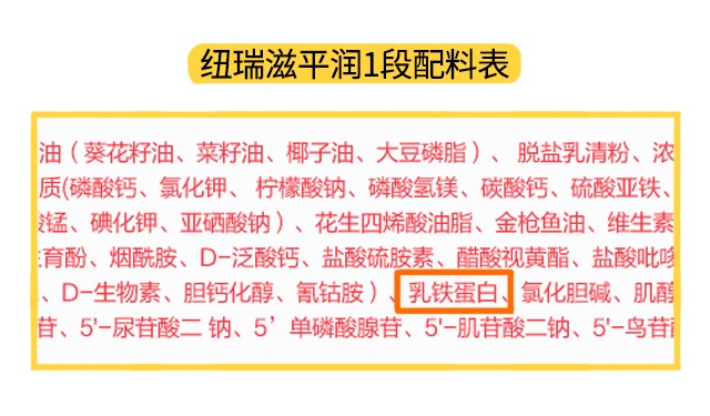 纽瑞滋平润1段配料表