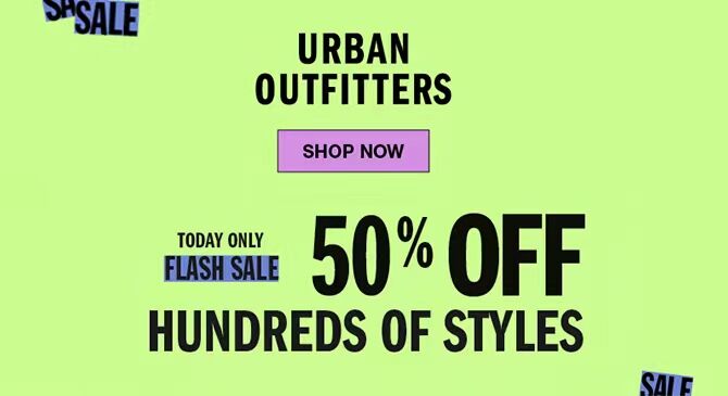 URBAN OUTFITTERS美国官网限时5折闪促