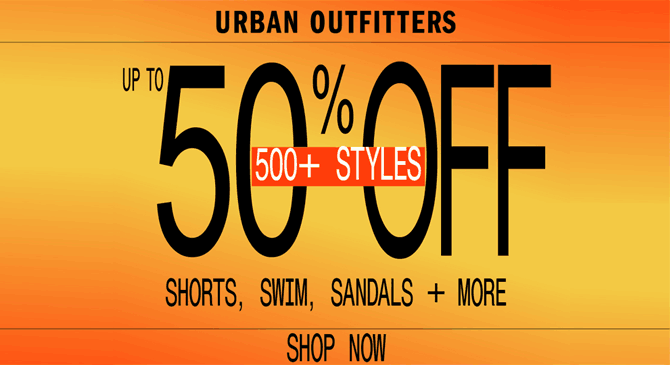 Urban Outfitters美国官网夏季单品短袖、游泳装备等低至5折,快来抢购！