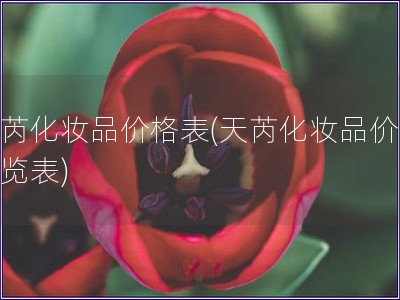 天芮化妆品价格表(天芮化妆品价格一览表)
