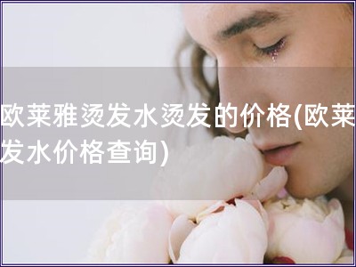用欧莱雅烫发水烫发的价格(欧莱雅烫发水价格查询)
