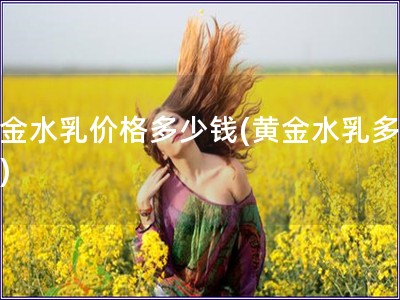 黄金水乳价格多少钱(黄金水乳多少钱)
